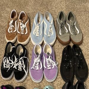 6 pairs of vans all like new or in good condition